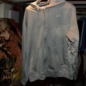 Nike Men's Therma-Fit Full Zip Hoodie Light Gray Size XL
